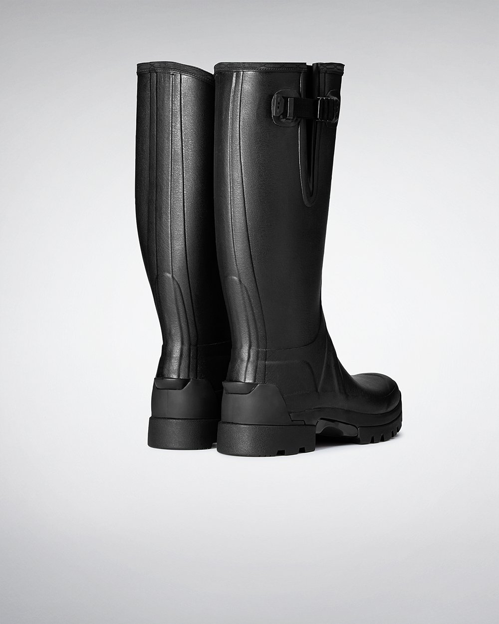 Men Hunter Balmoral Adjustable 3Mm Neoprene | Tall Rain Boots Black | NZ-28967-VPET